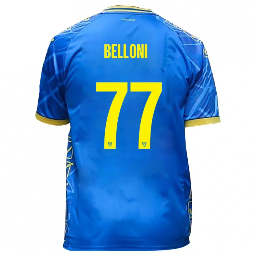 Danxen Herren Niccolò Belloni #77 Himmelblau Gelb Heimtrikot Trikot 2025/26 T-Shirt
