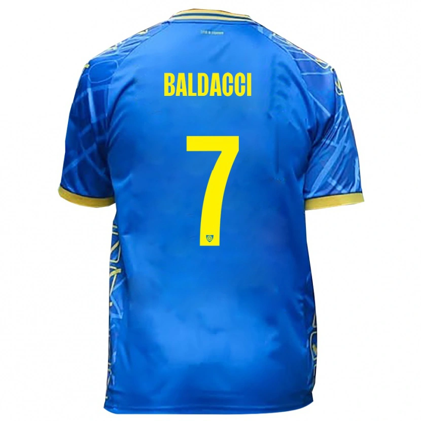 Danxen Herren Mattia Baldacci #7 Himmelblau Gelb Heimtrikot Trikot 2025/26 T-Shirt