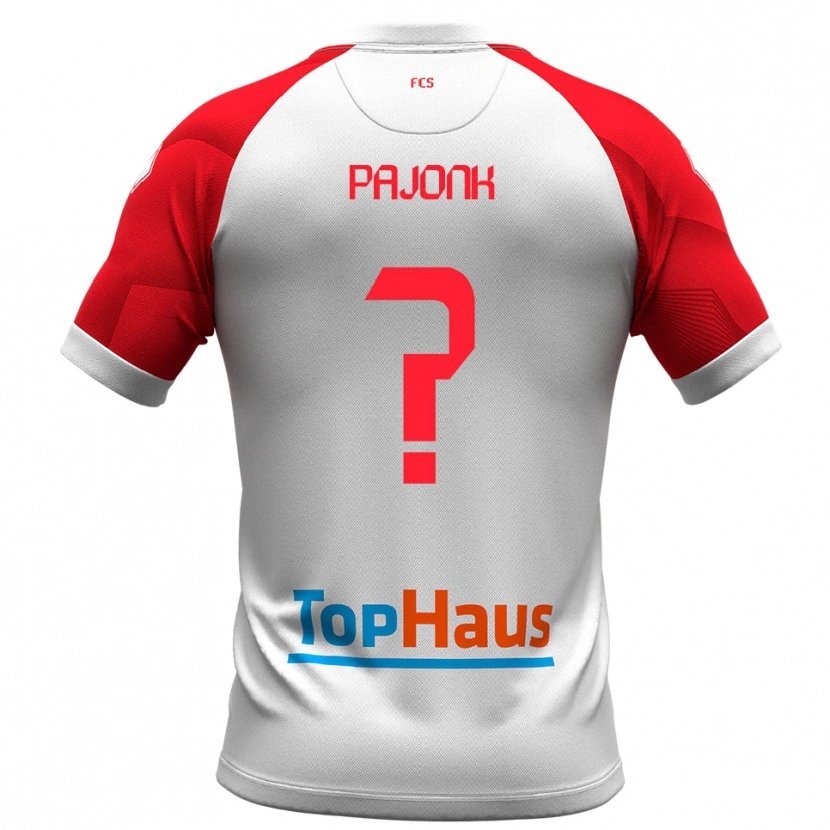 Danxen Herren Max Pajonk #0 Weiß Rot Heimtrikot Trikot 2025/26 T-Shirt