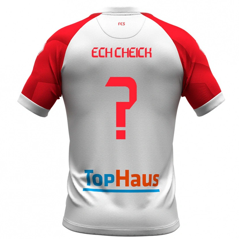 Danxen Herren Mahmoud Ech Cheick #0 Weiß Rot Heimtrikot Trikot 2025/26 T-Shirt