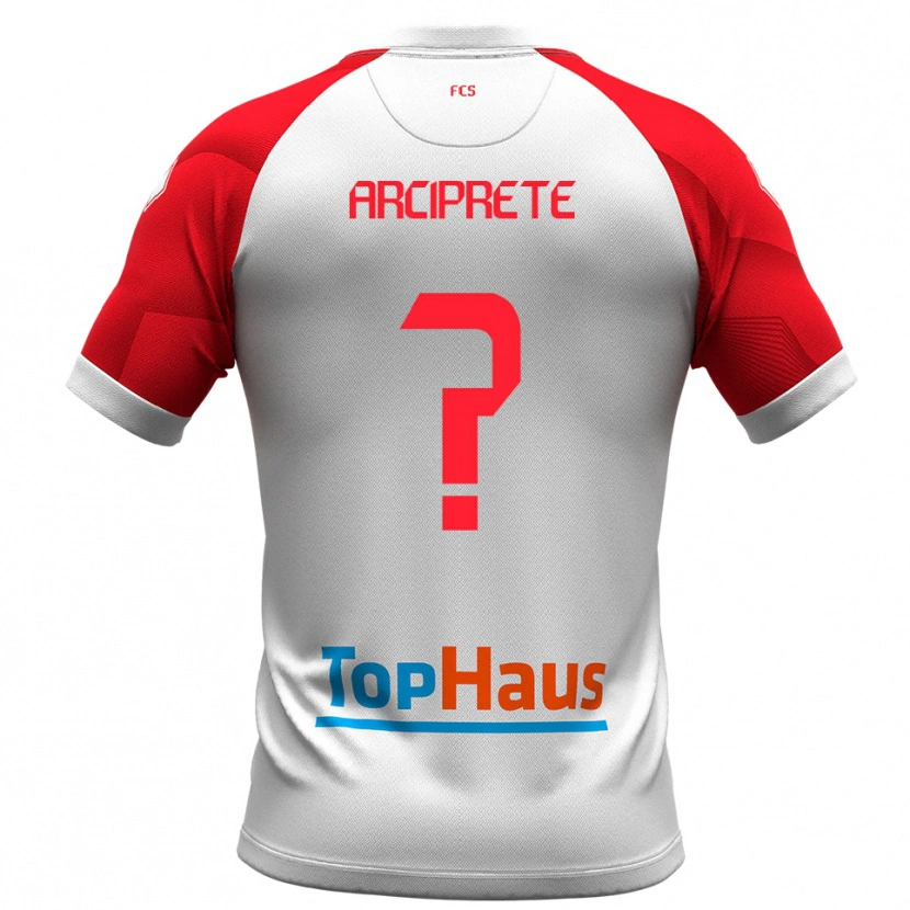 Danxen Herren Valerio Arciprete #0 Weiß Rot Heimtrikot Trikot 2025/26 T-Shirt