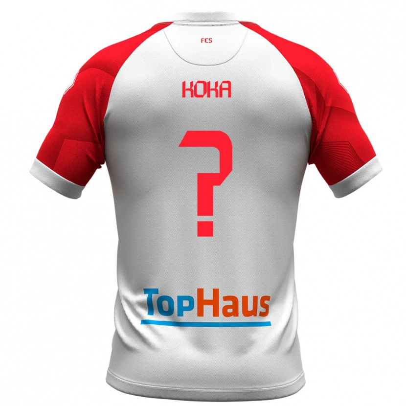 Danxen Herren Brian Koka #0 Weiß Rot Heimtrikot Trikot 2025/26 T-Shirt