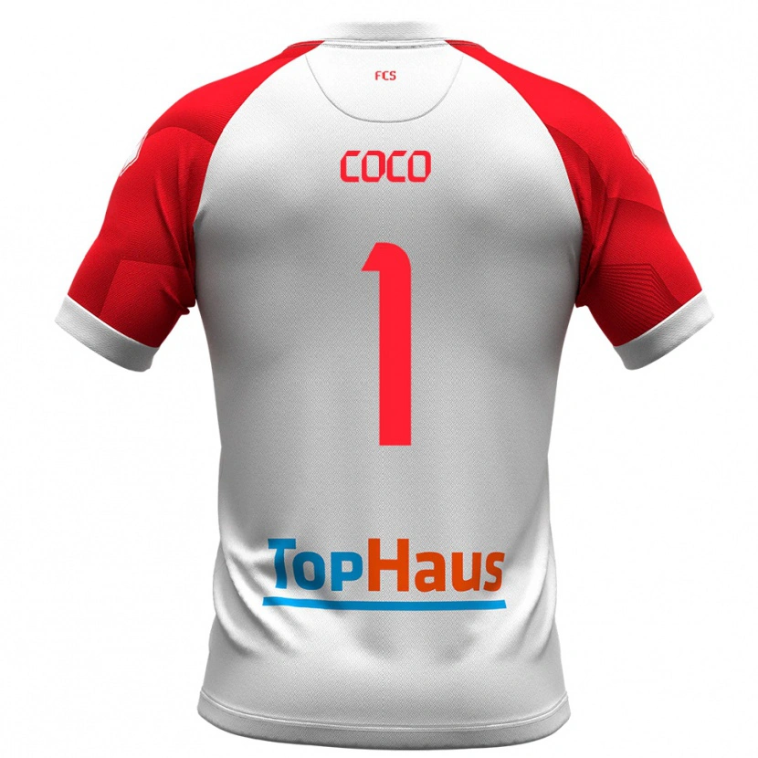 Danxen Herren Lorenzo Coco #1 Weiß Rot Heimtrikot Trikot 2025/26 T-Shirt