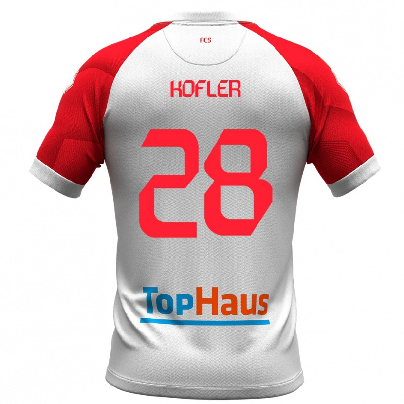 Danxen Herren Raphael Kofler #28 Weiß Rot Heimtrikot Trikot 2025/26 T-Shirt