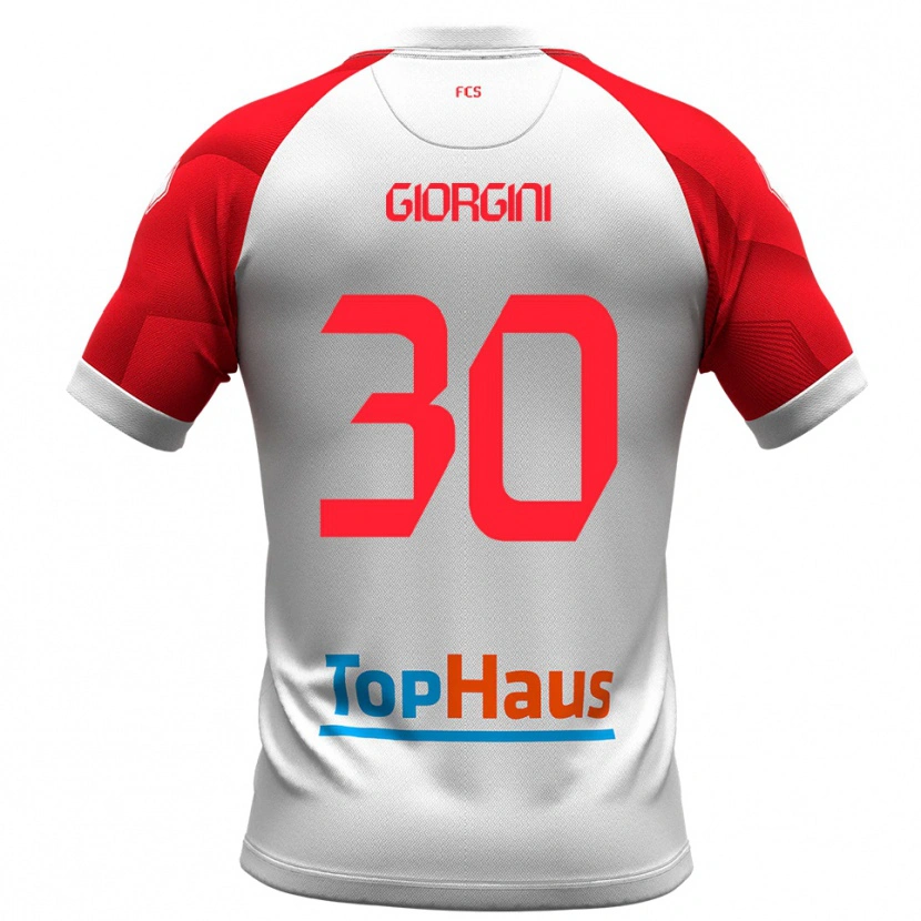 Danxen Herren Andrea Giorgini #30 Weiß Rot Heimtrikot Trikot 2025/26 T-Shirt