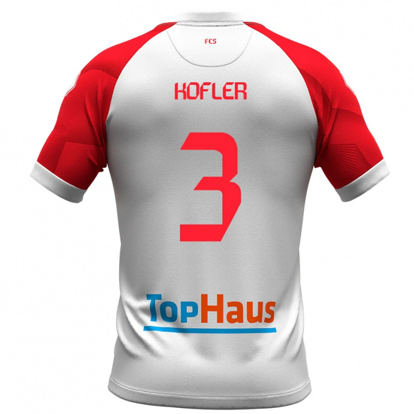 Danxen Herren Michael Kofler #3 Weiß Rot Heimtrikot Trikot 2025/26 T-Shirt