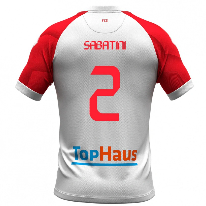 Danxen Herren Carlo Sabatini #2 Weiß Rot Heimtrikot Trikot 2025/26 T-Shirt
