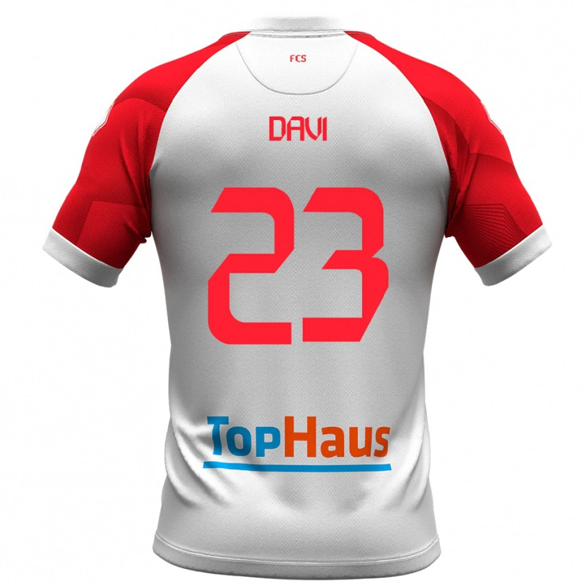 Danxen Herren Federico Davi #23 Weiß Rot Heimtrikot Trikot 2025/26 T-Shirt
