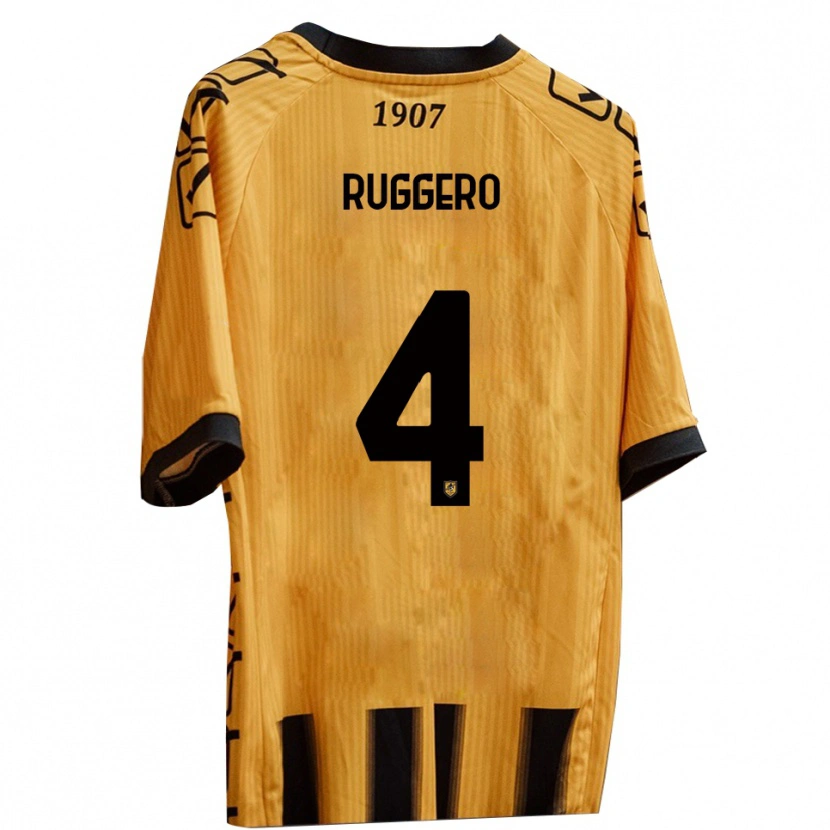 Danxen Herren Marco Ruggero #4 Gelb Schwarz Heimtrikot Trikot 2025/26 T-Shirt