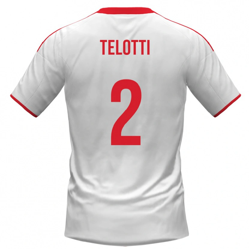 Danxen Herren Giacomo Telotti #2 Weiß Rot Heimtrikot Trikot 2025/26 T-Shirt
