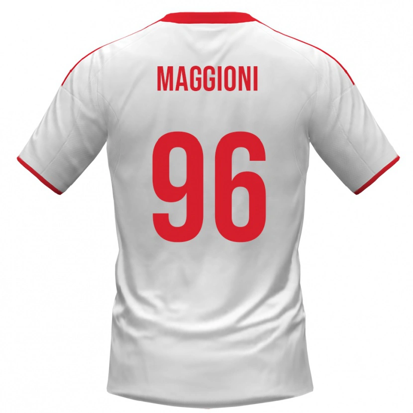 Danxen Herren Tommaso Maggioni #96 Weiß Rot Heimtrikot Trikot 2025/26 T-Shirt