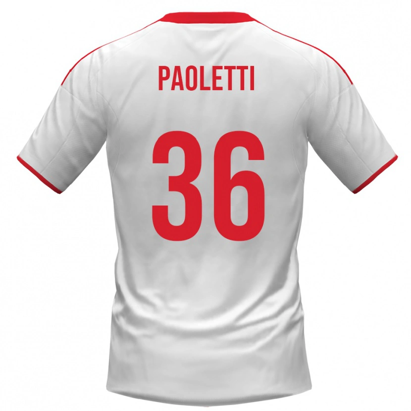 Danxen Herren Flavio Paoletti #36 Weiß Rot Heimtrikot Trikot 2025/26 T-Shirt
