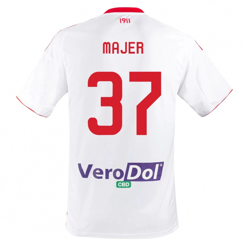 Danxen Herren Zan Majer #37 Weiß Rot Heimtrikot Trikot 2025/26 T-Shirt