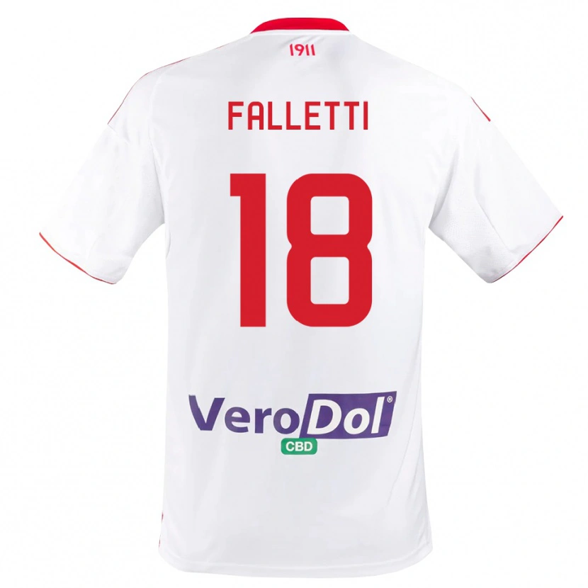Danxen Herren César Falletti #18 Weiß Rot Heimtrikot Trikot 2025/26 T-Shirt