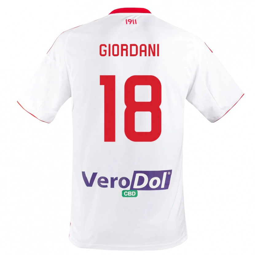 Danxen Herren Andrea Giordani #18 Weiß Rot Heimtrikot Trikot 2025/26 T-Shirt