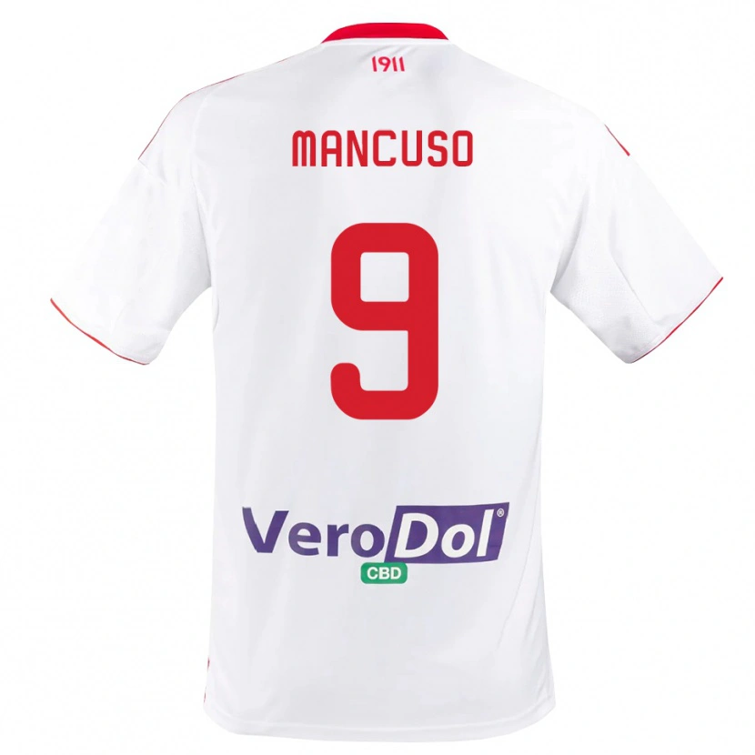 Danxen Herren Leonardo Mancuso #9 Weiß Rot Heimtrikot Trikot 2025/26 T-Shirt