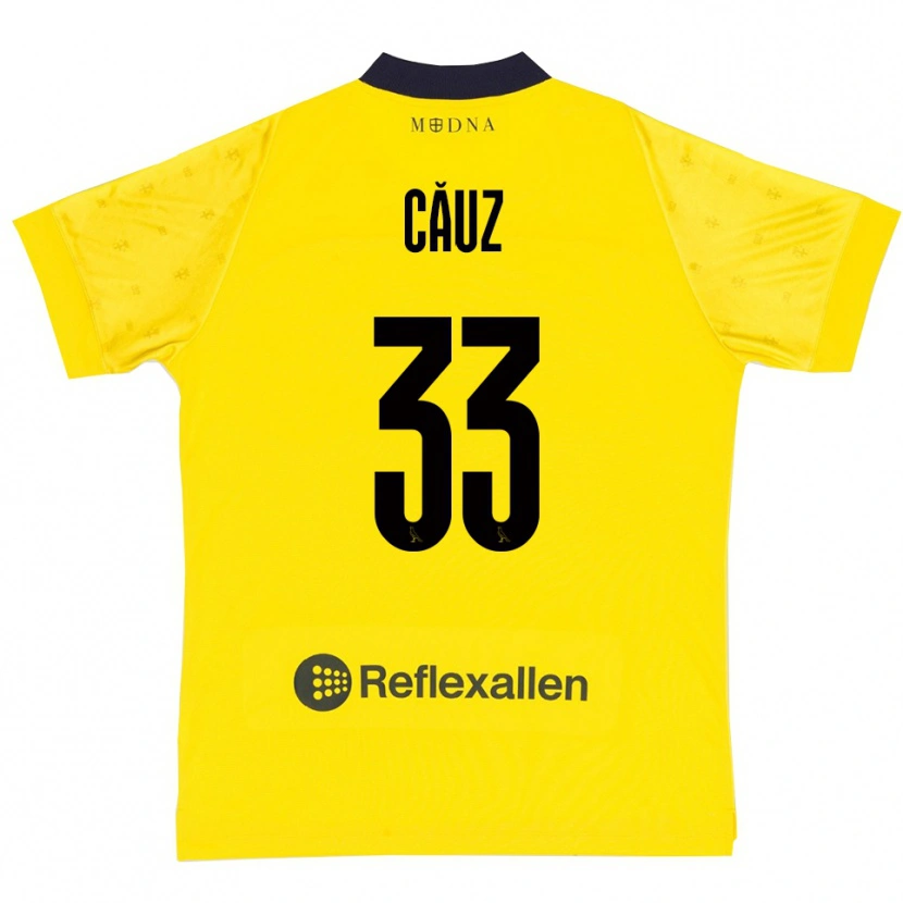 Danxen Herren Cristian Căuz #33 Gelb Marineblau Heimtrikot Trikot 2025/26 T-Shirt