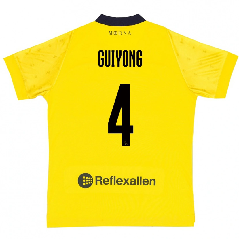 Danxen Herren Franck Guiyong #4 Gelb Marineblau Heimtrikot Trikot 2025/26 T-Shirt