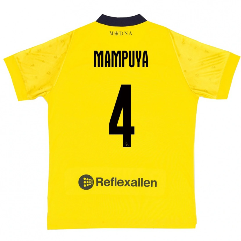 Danxen Herren Donel Mampuya #4 Gelb Marineblau Heimtrikot Trikot 2025/26 T-Shirt