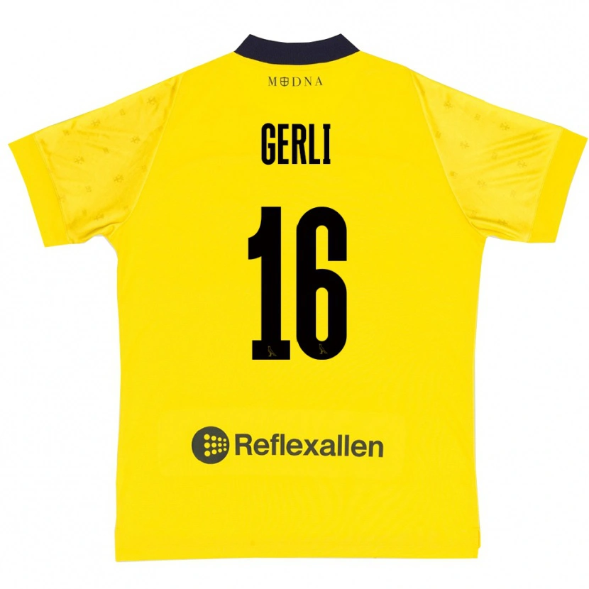 Danxen Herren Fabio Gerli #16 Gelb Marineblau Heimtrikot Trikot 2025/26 T-Shirt