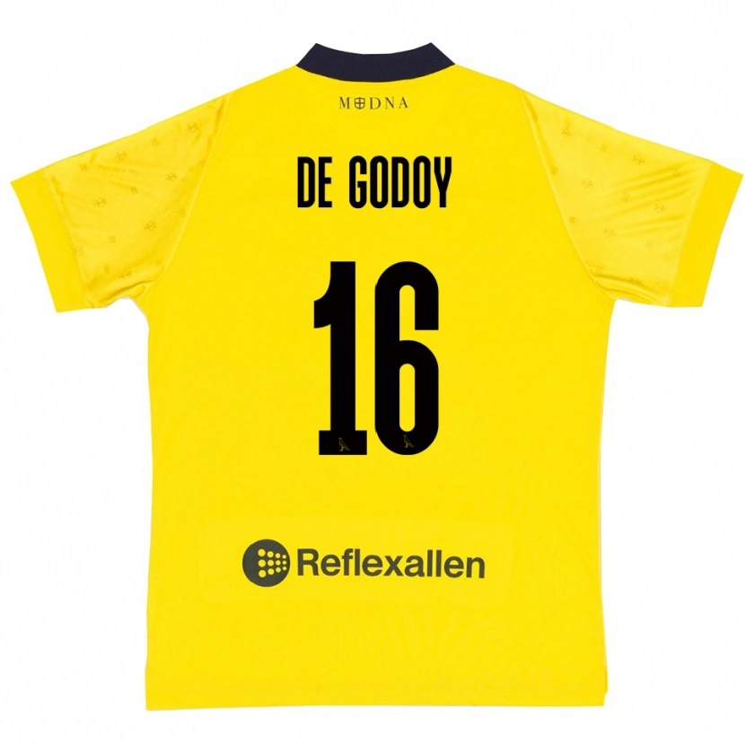 Danxen Herren Patrick Pîrv De Godoy #16 Gelb Marineblau Heimtrikot Trikot 2025/26 T-Shirt