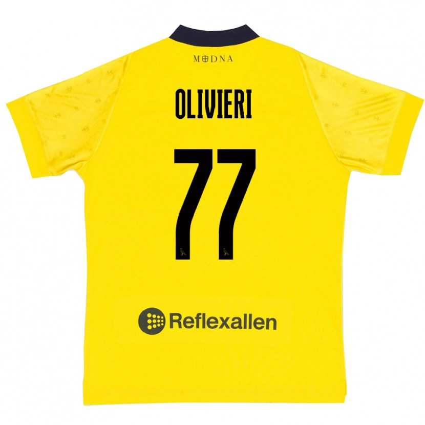 Danxen Herren Edoardo Olivieri #77 Gelb Marineblau Heimtrikot Trikot 2025/26 T-Shirt