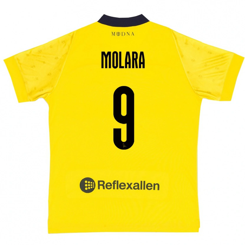 Danxen Herren Christian Molara #9 Gelb Marineblau Heimtrikot Trikot 2025/26 T-Shirt