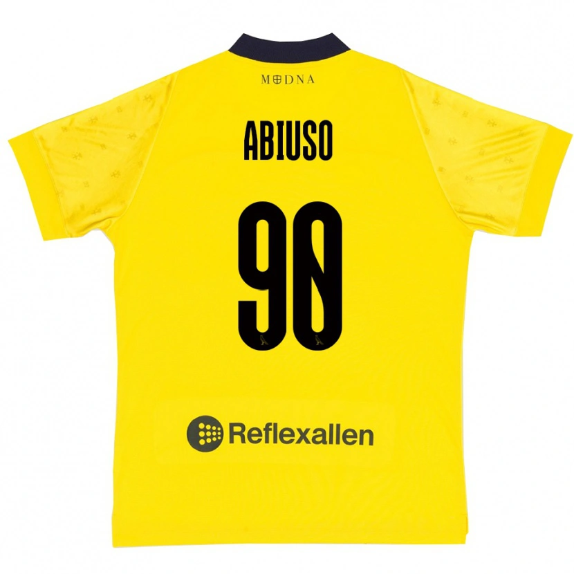 Danxen Herren Fabio Abiuso #90 Gelb Marineblau Heimtrikot Trikot 2025/26 T-Shirt