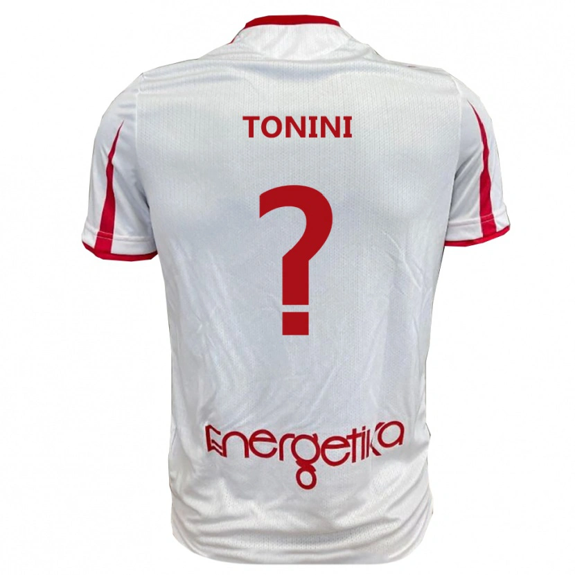Danxen Herren Simone Tonini #0 Weiß Rot Heimtrikot Trikot 2025/26 T-Shirt