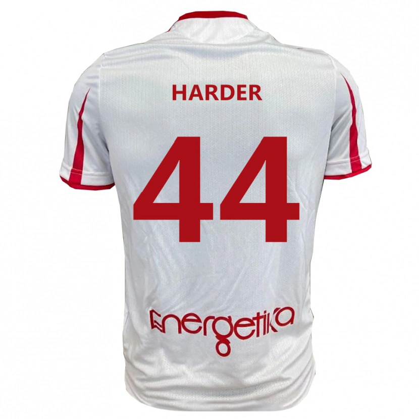Danxen Herren Jonas Harder #44 Weiß Rot Heimtrikot Trikot 2025/26 T-Shirt