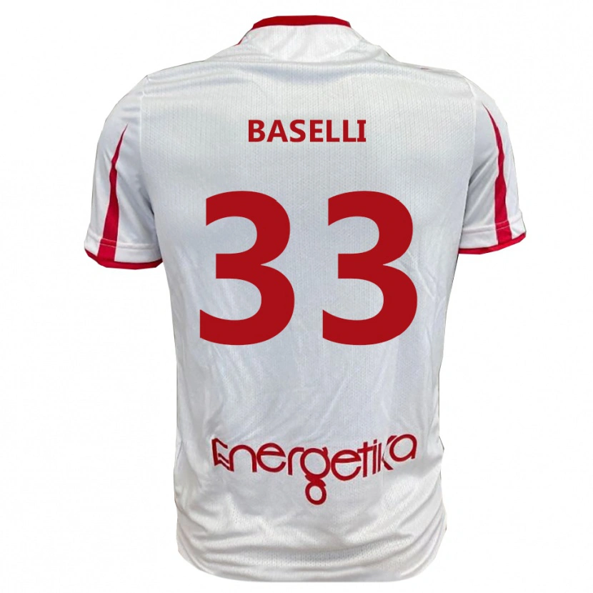 Danxen Herren Daniele Baselli #33 Weiß Rot Heimtrikot Trikot 2025/26 T-Shirt