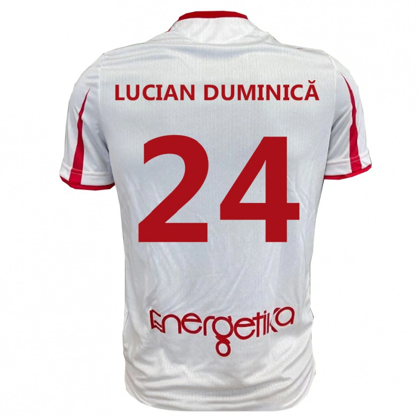 Danxen Herren Nicolae Lucian Duminică #24 Weiß Rot Heimtrikot Trikot 2025/26 T-Shirt