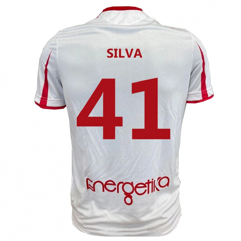 Danxen Herren Jonathan Silva #41 Weiß Rot Heimtrikot Trikot 2025/26 T-Shirt