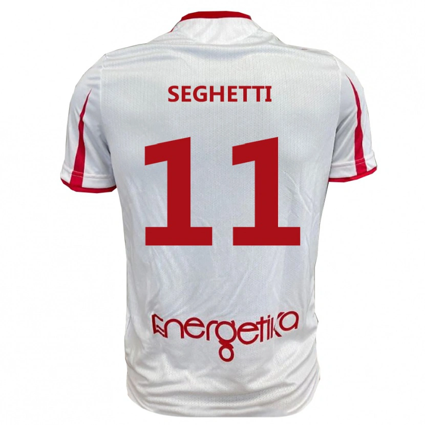 Danxen Herren Alessandro Seghetti #11 Weiß Rot Heimtrikot Trikot 2025/26 T-Shirt