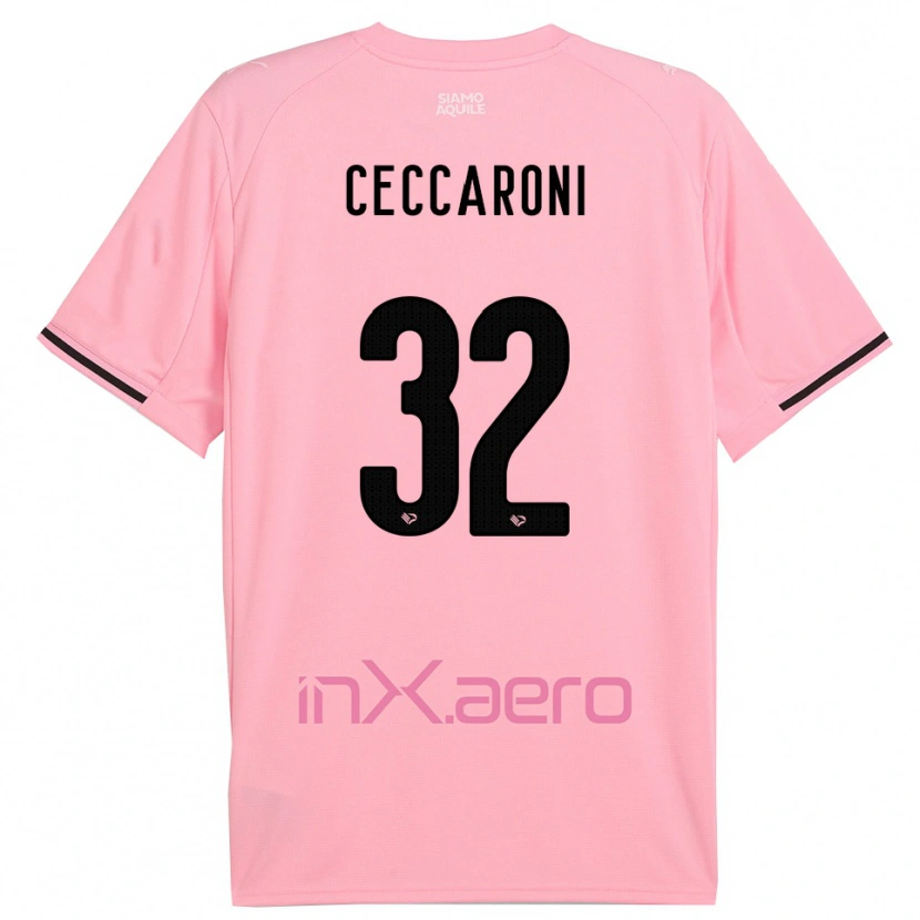 Danxen Herren Pietro Ceccaroni #32 Pink Schwarz Heimtrikot Trikot 2025/26 T-Shirt