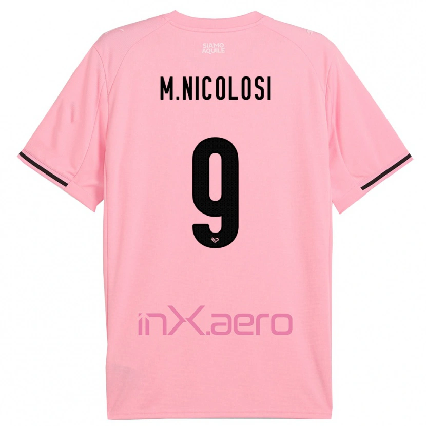 Danxen Herren Maurizio Nicolosi #9 Pink Schwarz Heimtrikot Trikot 2025/26 T-Shirt