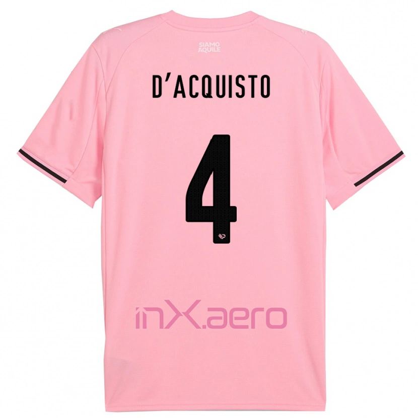 Danxen Herren Giovanni D'acquisto #4 Pink Schwarz Heimtrikot Trikot 2025/26 T-Shirt
