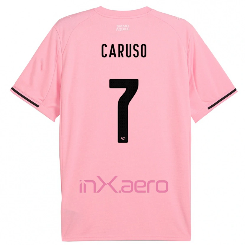 Danxen Herren Edoardo Caruso #7 Pink Schwarz Heimtrikot Trikot 2025/26 T-Shirt
