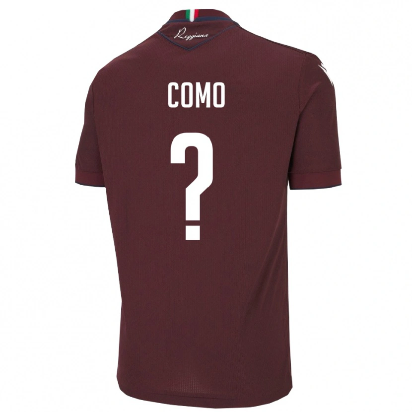 Danxen Herren Como Giorgia #0 Burgund Weiß Heimtrikot Trikot 2025/26 T-Shirt