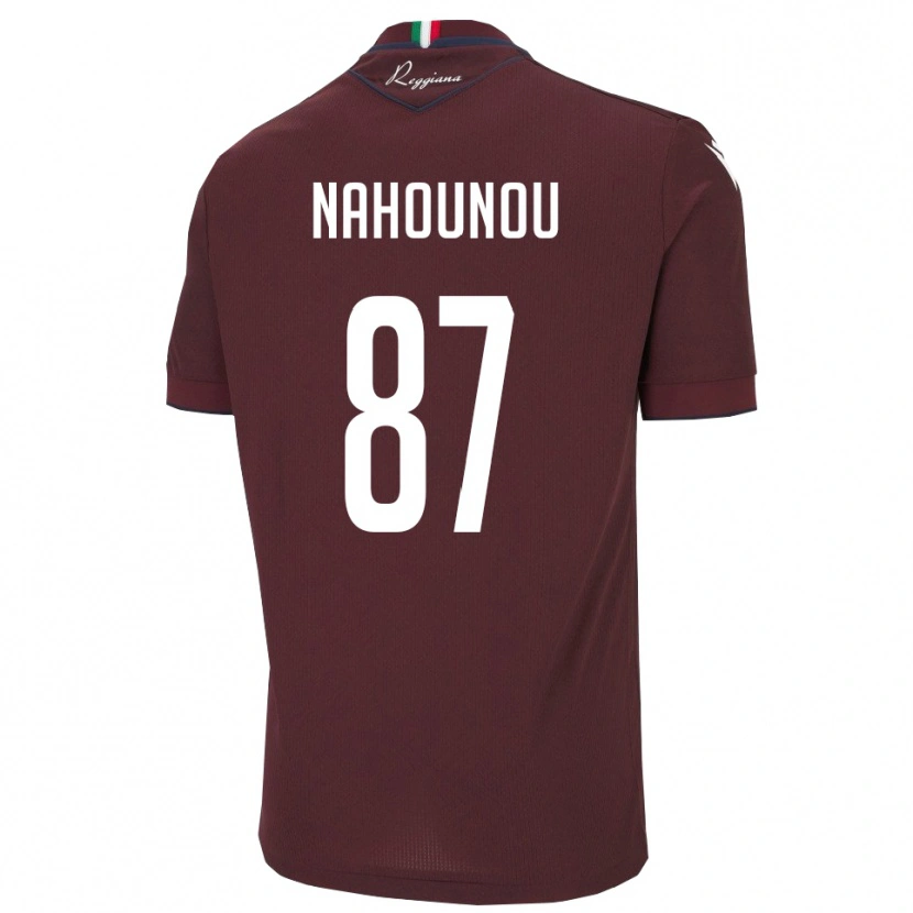 Danxen Herren Yannis Nahounou #87 Burgund Weiß Heimtrikot Trikot 2025/26 T-Shirt