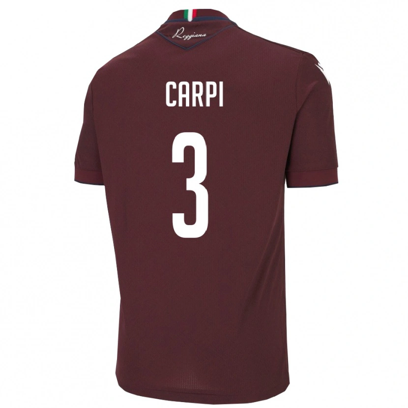 Danxen Herren Filippo Carpi #3 Burgund Weiß Heimtrikot Trikot 2025/26 T-Shirt