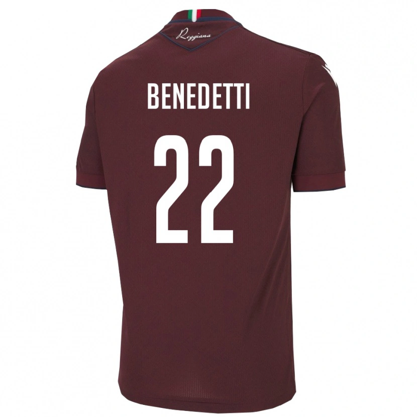 Danxen Herren Samuele Benedetti #22 Burgund Weiß Heimtrikot Trikot 2025/26 T-Shirt