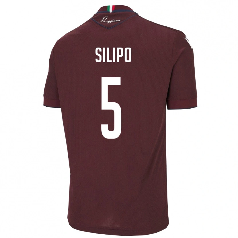 Danxen Herren Alessandro Silipo #5 Burgund Weiß Heimtrikot Trikot 2025/26 T-Shirt