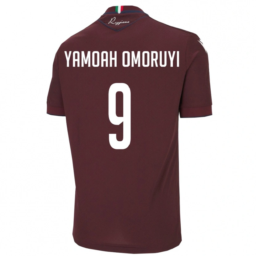 Danxen Herren Jeremiah Yamoah Omoruyi #9 Burgund Weiß Heimtrikot Trikot 2025/26 T-Shirt