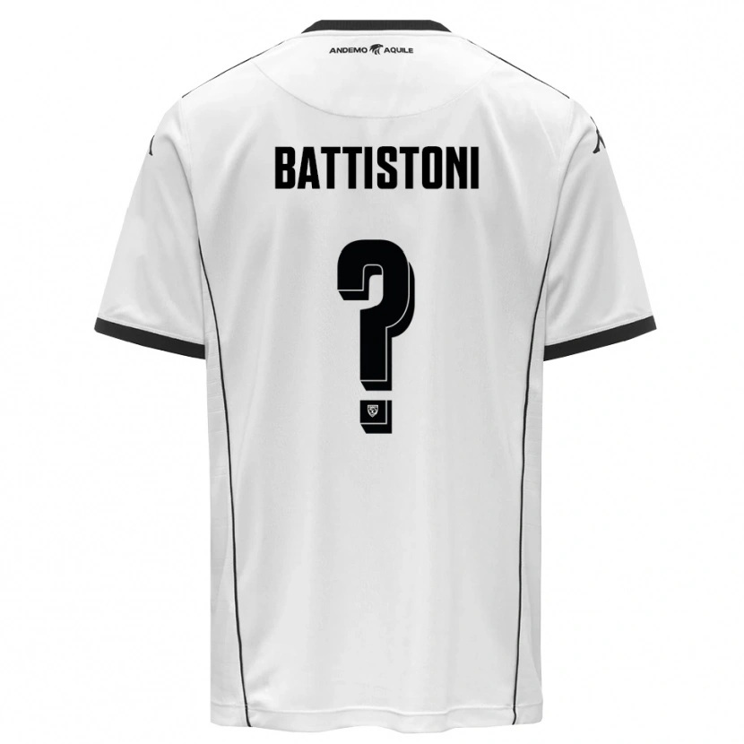 Danxen Herren Gabriele Battistoni #0 Weiß Schwarz Heimtrikot Trikot 2025/26 T-Shirt