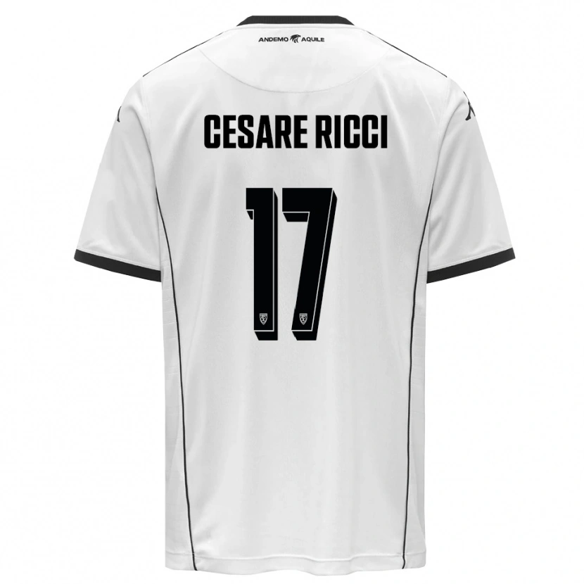 Danxen Herren Elia Cesare Ricci #17 Weiß Schwarz Heimtrikot Trikot 2025/26 T-Shirt