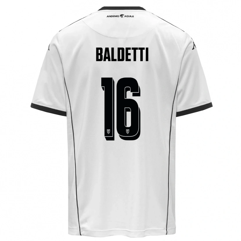 Danxen Herren Andrea Baldetti #16 Weiß Schwarz Heimtrikot Trikot 2025/26 T-Shirt