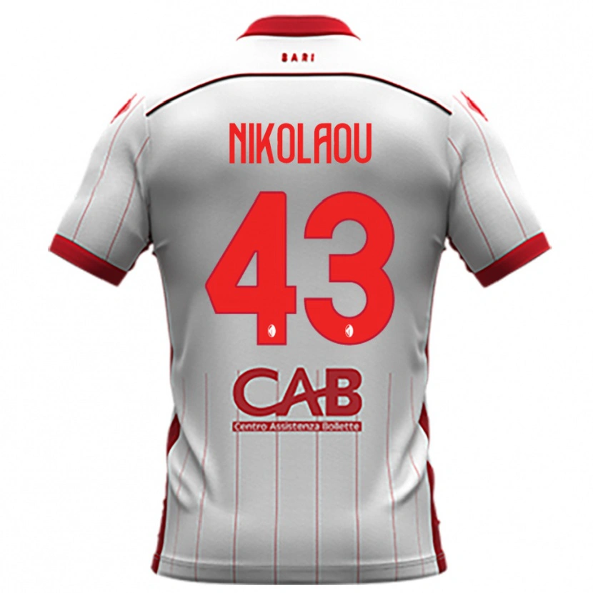 Danxen Herren Dimitrios Nikolaou #43 Weiß Rot Heimtrikot Trikot 2025/26 T-Shirt