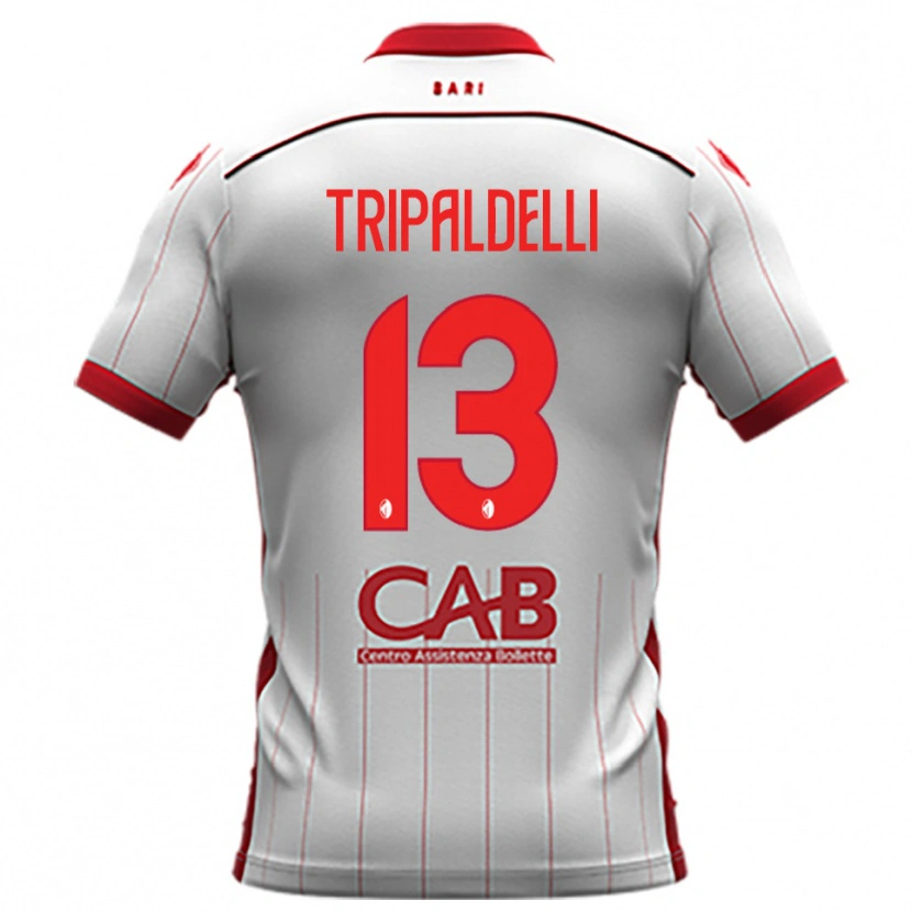 Danxen Herren Alessandro Tripaldelli #13 Weiß Rot Heimtrikot Trikot 2025/26 T-Shirt