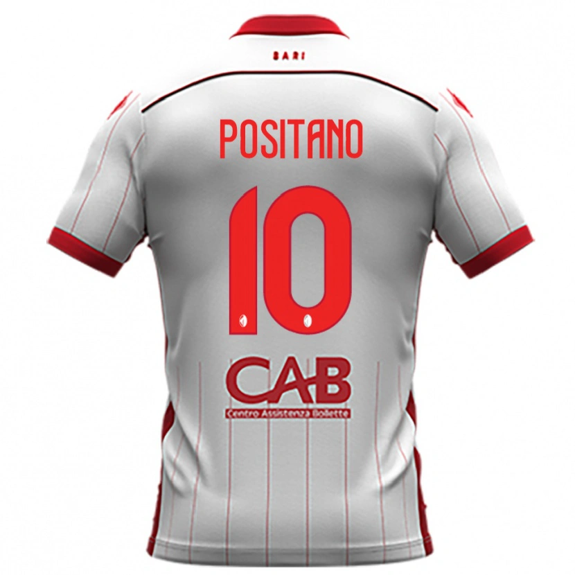 Danxen Herren Giuseppe Positano #10 Weiß Rot Heimtrikot Trikot 2025/26 T-Shirt